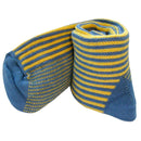 Bassin and Brown Grey Vertical Stripe Midcalf Socks 