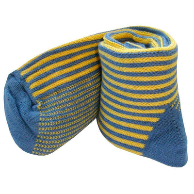 Bassin and Brown Grey Vertical Stripe Midcalf Socks 