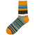 Bassin and Brown Gold Medium and Thin Stripe Midcalf Socks 