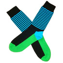 Bassin and Brown Black Thin Stripe Midcalf Socks 