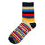 Bassin and Brown Navy Medium and Thin Stripe Midcalf Socks 