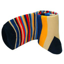 Bassin and Brown Navy Medium and Thin Stripe Midcalf Socks 