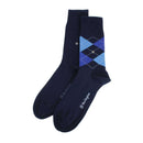 Burlington Blue Everyday Mix 2 Pack Argyle Socks 