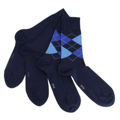 Burlington Blue Everyday Mix 2 Pack Argyle Socks 