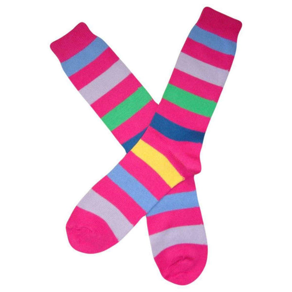 Bassin and Brown Pink Multi Stripe Socks 