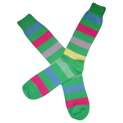 Bassin and Brown Green Multi Stripe Socks 