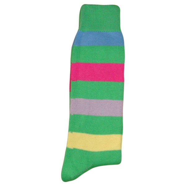 Bassin and Brown Green Multi Stripe Socks 