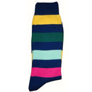 Bassin and Brown Navy Multi Stripe Socks 