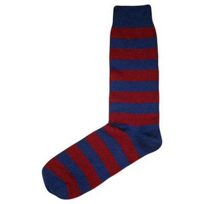 Bassin and Brown Burgundy Hooped Stripe Socks 