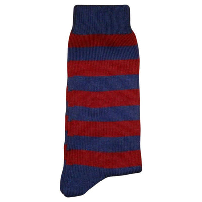 Bassin and Brown Burgundy Hooped Stripe Socks 