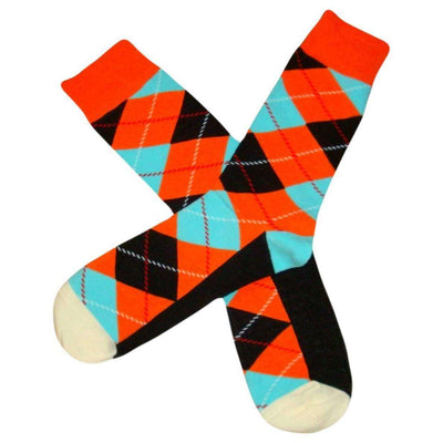 Bassin and Brown Orange Argyle Socks 