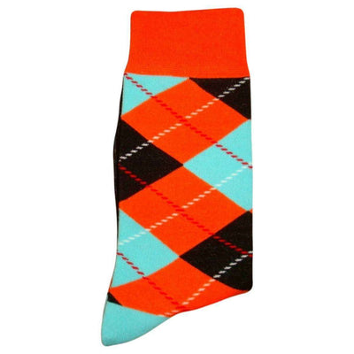 Bassin and Brown Orange Argyle Socks 