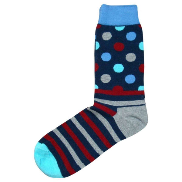 Bassin and Brown Navy Contrast Heel and Toe Striped Socks 