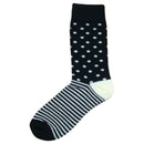 Bassin and Brown Black Contrast Heel and Toe Striped Socks 