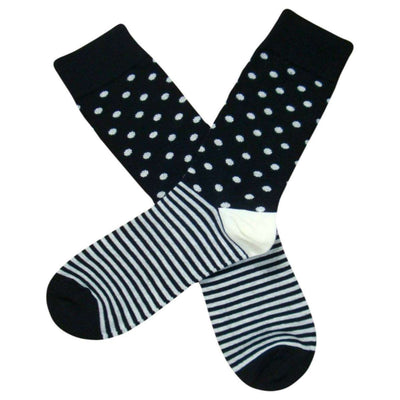 Bassin and Brown Black Contrast Heel and Toe Striped Socks 