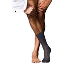 Falke Grey No10 Pure Fil d'Ecosse Smooth Ribbed Knit Socks
