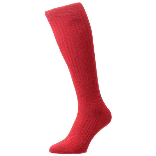 Pantherella Red Vale Cotton Lisle Over the Calf Socks