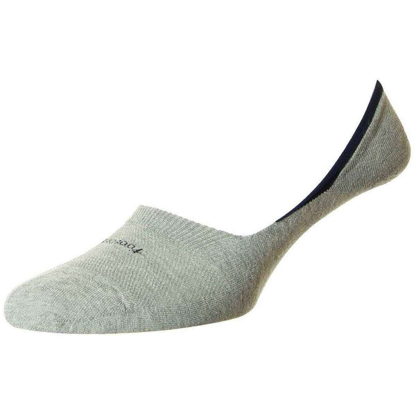Pantherella Grey Seville Egyptian Cotton Invisible Socks