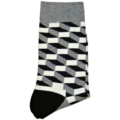 Bassin and Brown Black Optical Check Socks