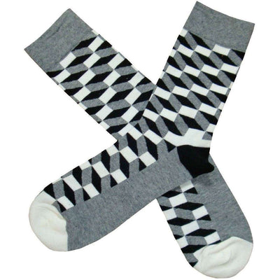 Bassin and Brown Black Optical Check Socks