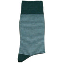 Bassin and Brown Green Thin Stripe Socks