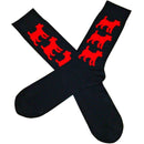 Bassin and Brown Navy Jack Russel Bamboo Socks