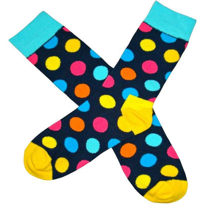 Bassin and Brown Navy Spotted Socks