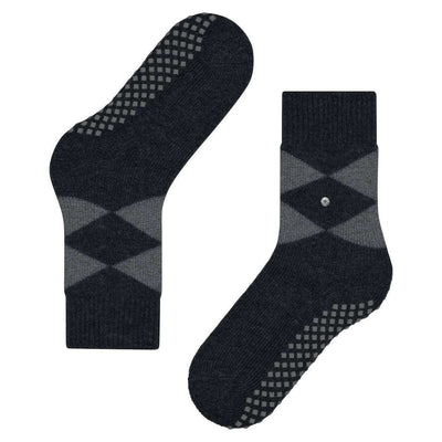 Burlington Black Cosy Argyle Socks