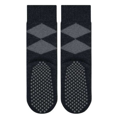 Burlington Black Cosy Argyle Socks