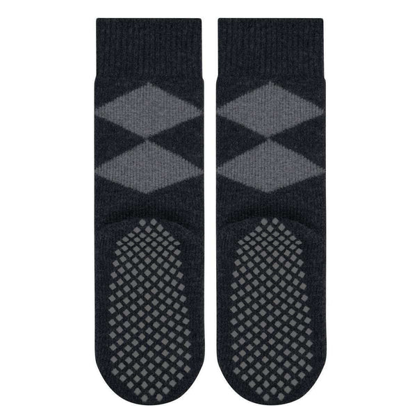 Burlington Black Cosy Argyle Socks