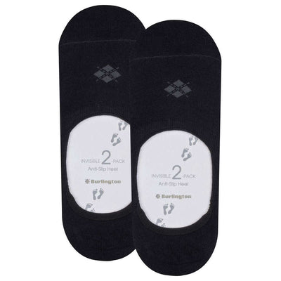 Burlington Black Everyday 2-Pack No Show Socks