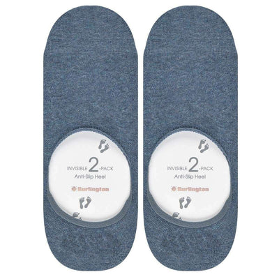 Burlington Blue Everyday Invisible 2 Pack Socks