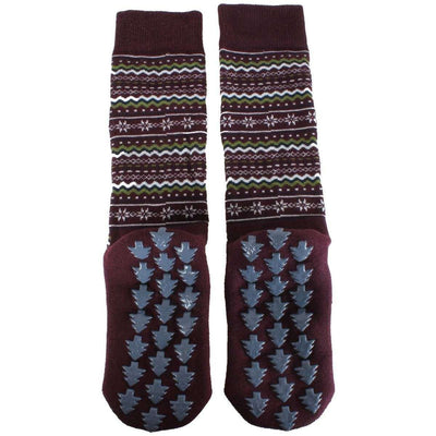 Burlington Burgundy Holiday Homepad Socks