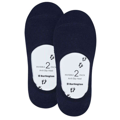 Burlington Navy Everyday Invisible 2 Pack Socks
