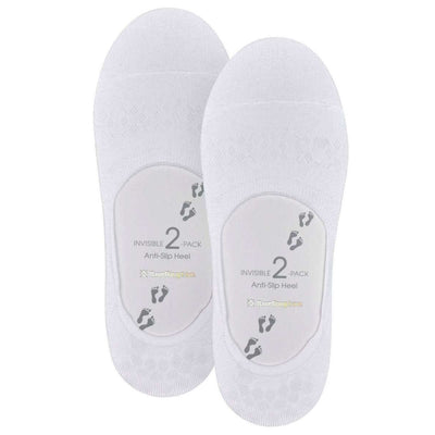Burlington White Everyday Invisible 2 Pack Socks