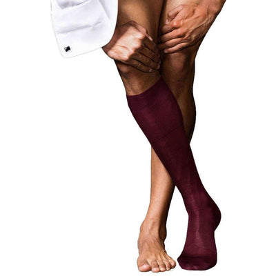 Falke Red No4 Pure Silk Knee High Socks