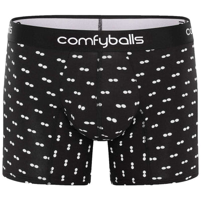 Comfyballs Black Cotton Long Boxer