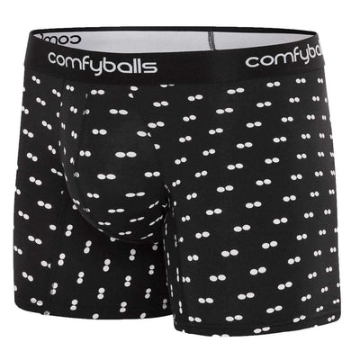 Comfyballs Black Cotton Long Boxer