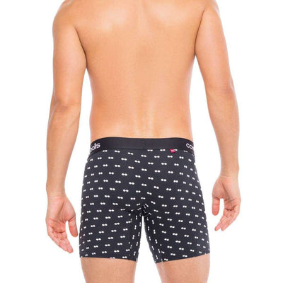 Comfyballs Black Cotton Long Boxer