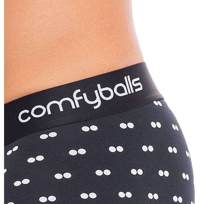 Comfyballs Black Cotton Long Boxer