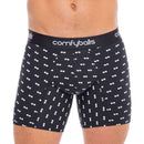 Comfyballs Black Cotton Long Boxer