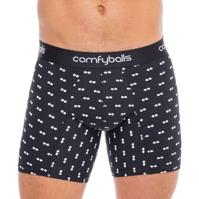 Comfyballs Black Cotton Long Boxer