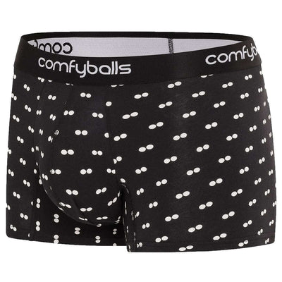 Comfyballs Black Cotton Regular Boxer