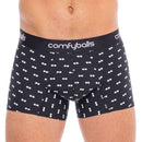 Comfyballs Black Cotton Regular Boxer