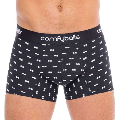 Comfyballs Black Cotton Regular Boxer