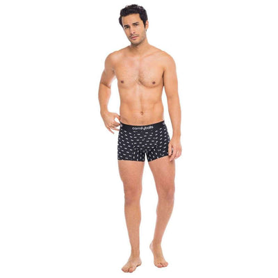 Comfyballs Black Cotton Regular Boxer
