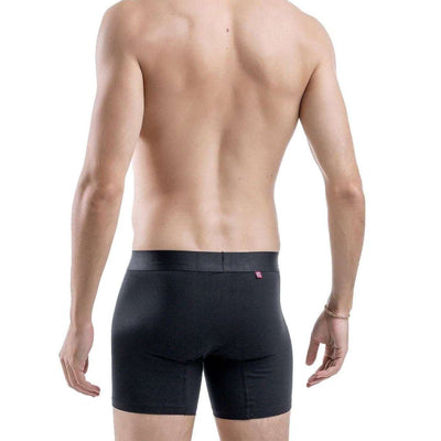 Comfyballs Black No Show Cotton Long Boxer