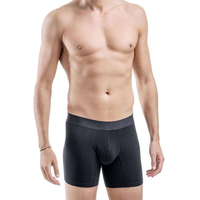 Comfyballs Black No Show Cotton Long Boxer