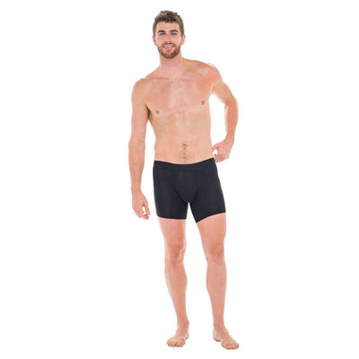 Comfyballs Black No Show Cotton Long Boxer