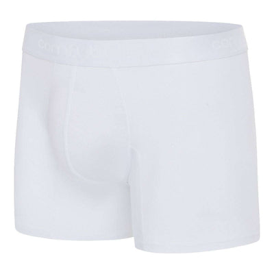 Comfyballs White Cotton Long Boxer